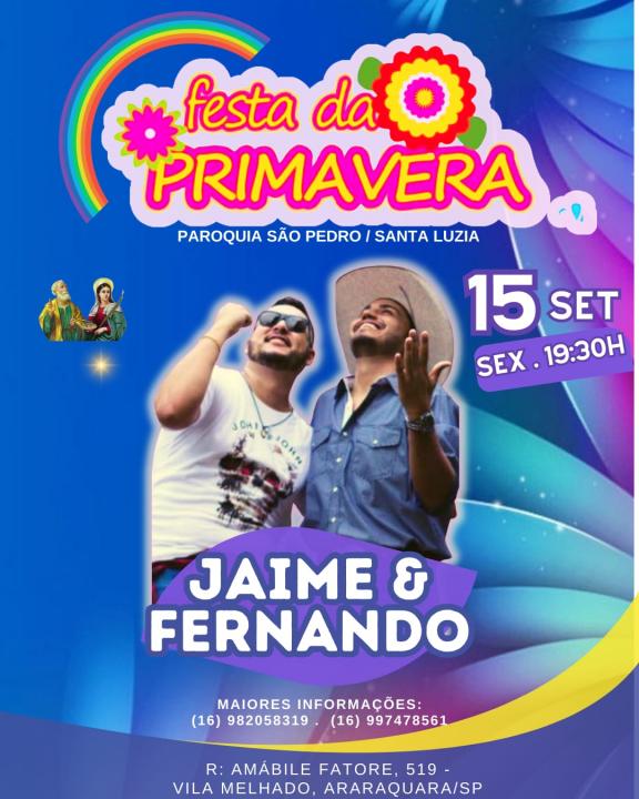 Foto 1 de 3 — Festa da Primavera tem início neste final de semana em Araraquara; veja a programação